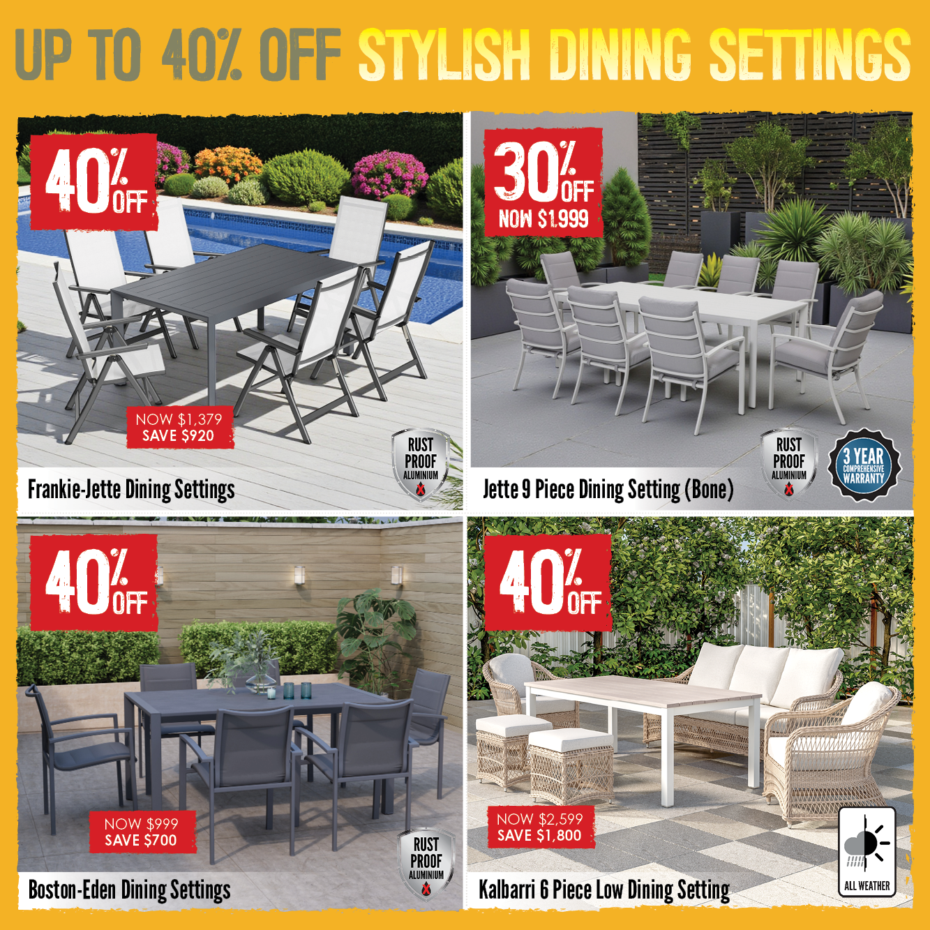 Up To 40% Off Stylish Dining Settings | Shop Now